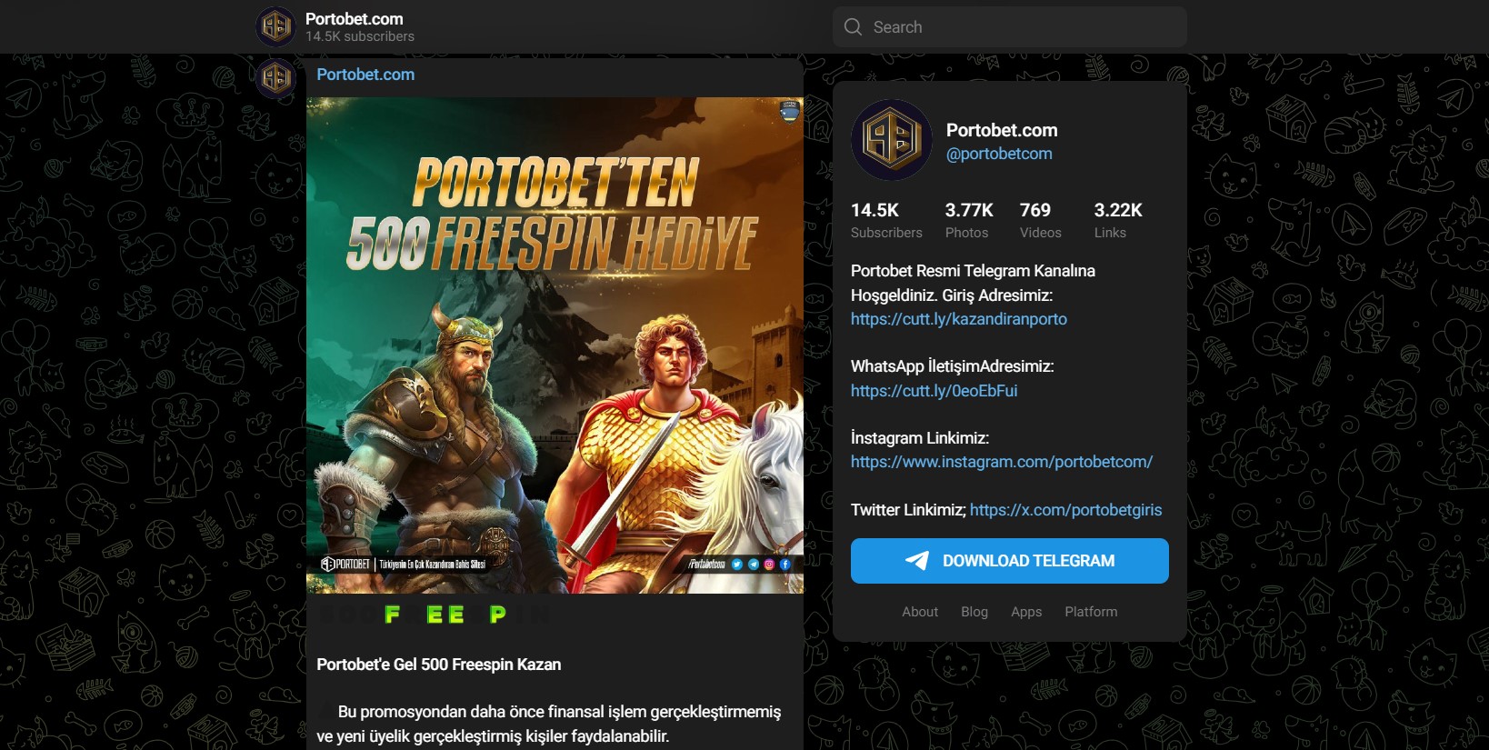 Portobet Telegram